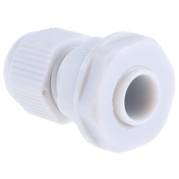 10 pcs - HellermannTyton NGM Series Grey Nylon Cable Gland, M12 Thread, 3mm Min, 6.5mm Max, IP68