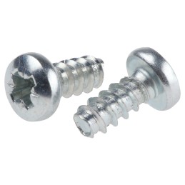 1 Bag of 100 - RS PRO Bright Zinc Plated, Clear Passivated Steel Pan Head Thread Forming Screw, N°8 x 9mm Long