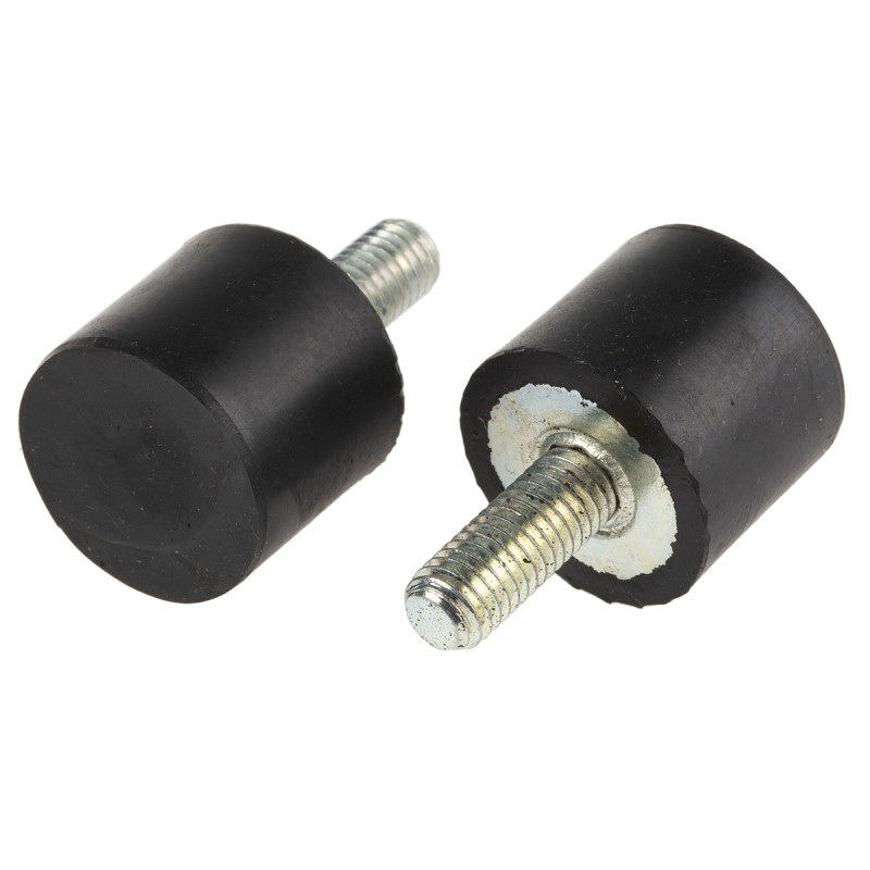 1 Bag of 4 - RS PRO M8 Anti Vibration Mount, Male Buffer Foot with 36.8kg Compression Load
