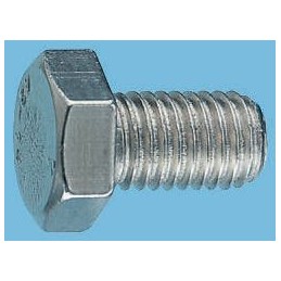 1 Bag of 100 - Zinc plated & clear Passivated Steel Hex, Hex Bolt, M4 x 20mm
