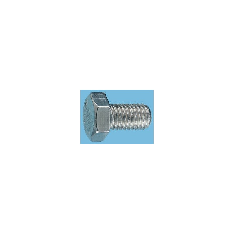 1 Bag of 100 - Zinc plated & clear Passivated Steel Hex, Hex Bolt, M4 x 20mm