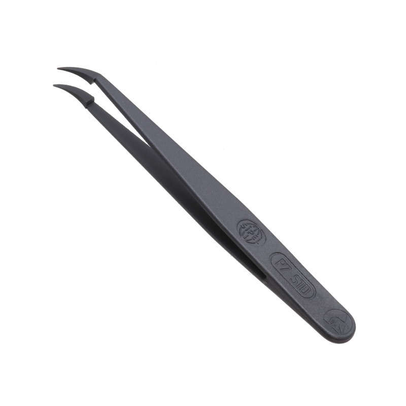 1 pcs : P7-STD - PLASTIC TWEEZERS STATIC DISSIPAT