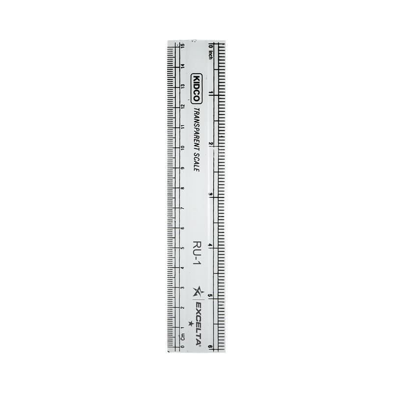 1 pcs : RU-1 - RULER - STRAIGHT -- PLASTIC