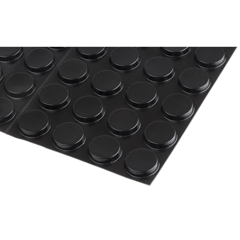 1 Bag of 49 - RS PRO Cylindrical PUR Self Adhesive Feet, 19.1mm diameter x 4.1mm height