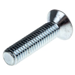 1 Bag of 100 - RS PRO Bright Zinc Plated Flat Steel Tamper Proof Security Screw, M6 x 25mm