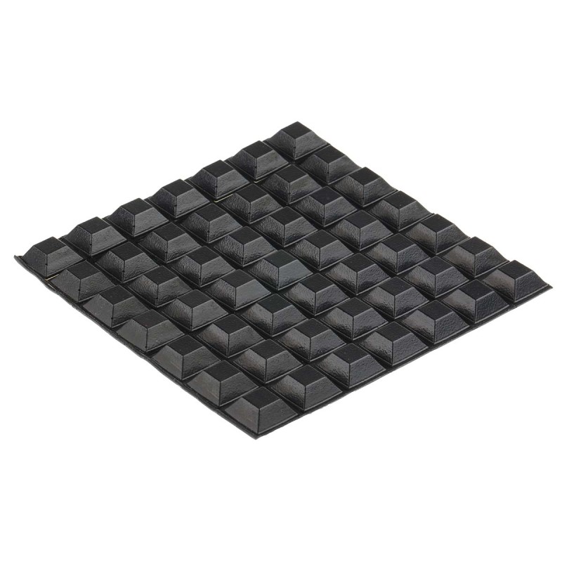 1 Bag of 49 - RS PRO Square PUR Self Adhesive Feet, 20.6mm diameter x 7.6mm height