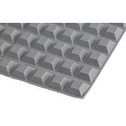 1 Bag of 49 - RS PRO Square PUR Self Adhesive Feet, 20.6mm diameter x 7.6mm height