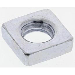 1 Bag of 100 - RS PRO M6 10mm Steel Square Nuts, Bright Zinc Plated Finish