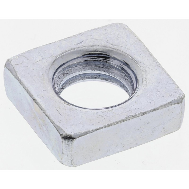 1 Bag of 100 - RS PRO M6 10mm Steel Square Nuts, Bright Zinc Plated Finish