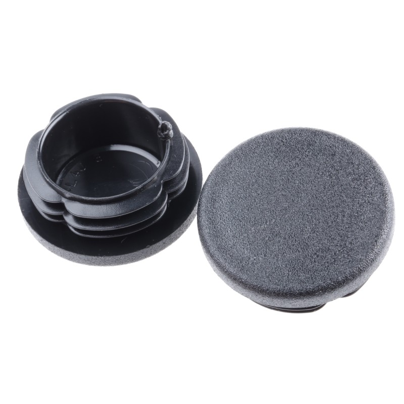 1 Bag of 5 - Rose+Krieger Black Round Tube Plug, 40 mm Strut Profile