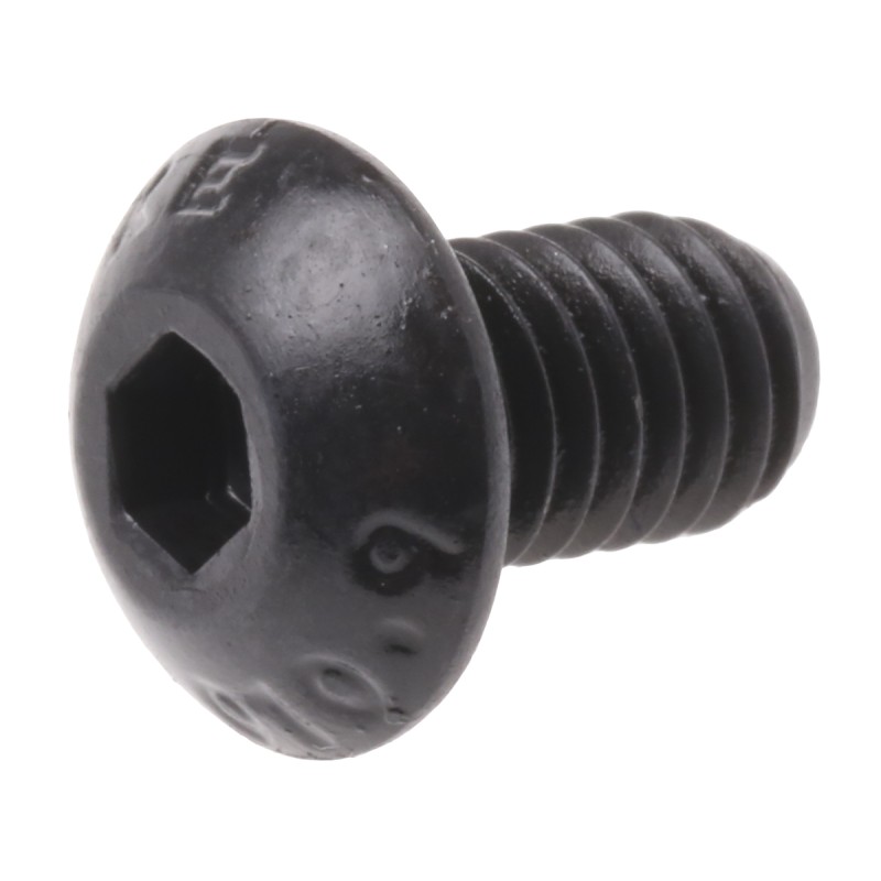 1 Bag of 100 - RS PRO Black, Self-Colour Steel Hex Socket Button Screw, ISO 7380, M5 x 8mm