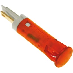 1 pcs - APEM Orange Panel Mount Indicator, 220V ac, 8mm Mounting Hole Size, Faston, Solder Lug Termination