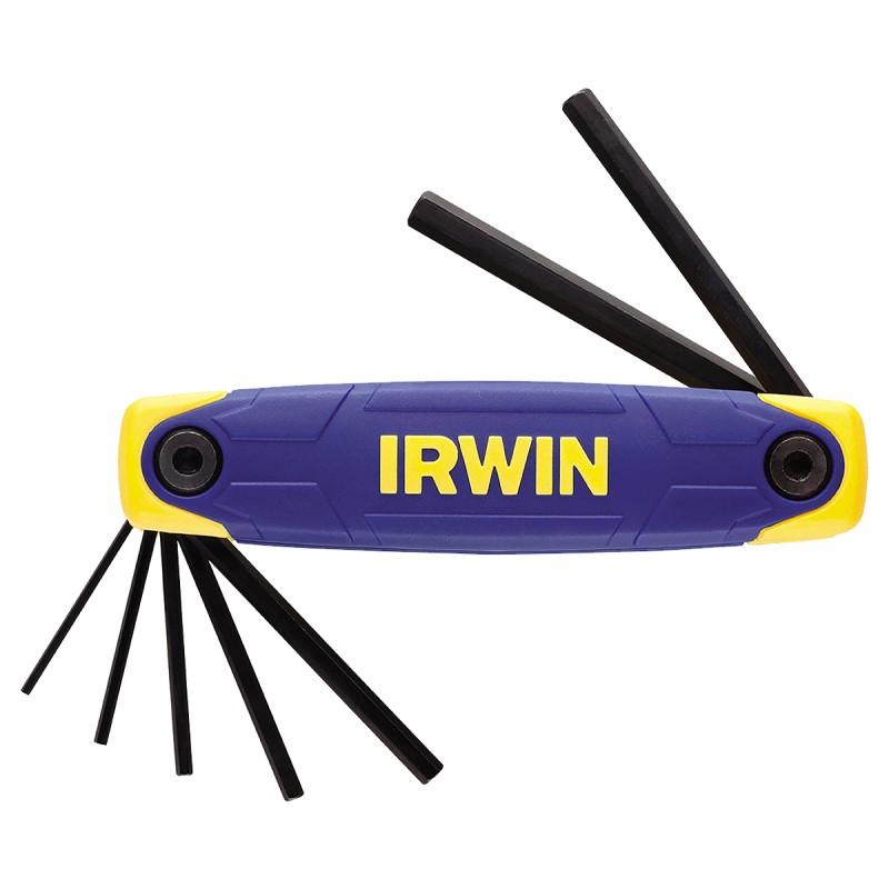 1 pcs - Irwin 7 piece Folding Metric Hex Key Set, 2mm