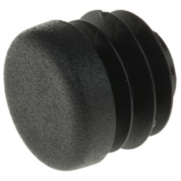 1 Bag of 5 - Rose+Krieger Black Round End Cap, 18 mm Strut Profile