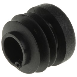 1 Bag of 5 - Rose+Krieger Black Round End Cap, 18 mm Strut Profile