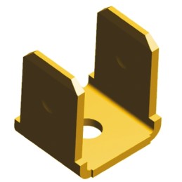 100 pcs - TE Connectivity FASTON .250 Uninsulated Male Spade Connector, PCB Tab, 6.35 x 0.81mm Tab Size