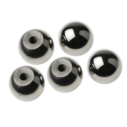 1 Bag of 5 - RS PRO Silver Ball Clamping Knob, M4, Threaded Hole