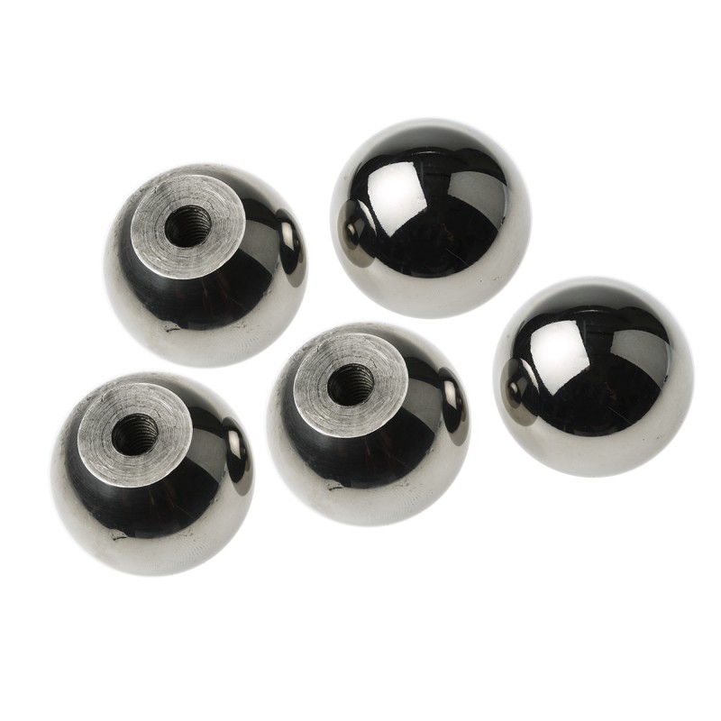 1 Bag of 5 - RS PRO Silver Ball Clamping Knob, M4, Threaded Hole