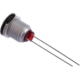 1 pcs - Bulgin Green Panel Mount Indicator, 2.2V dc, 8mm Mounting Hole Size, Lead Wires Termination