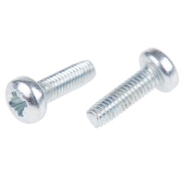 1 Bag of 100 - RS PRO Bright Zinc Plated, Clear Passivated Steel Pan Head Thread Forming Screw, M3 x 10mm Long