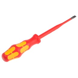 1 pcs - Wera Slotted Insulated Screwdriver, 5.5 mm Tip, 125 mm Blade, VDE/1000V, 223 mm Overall