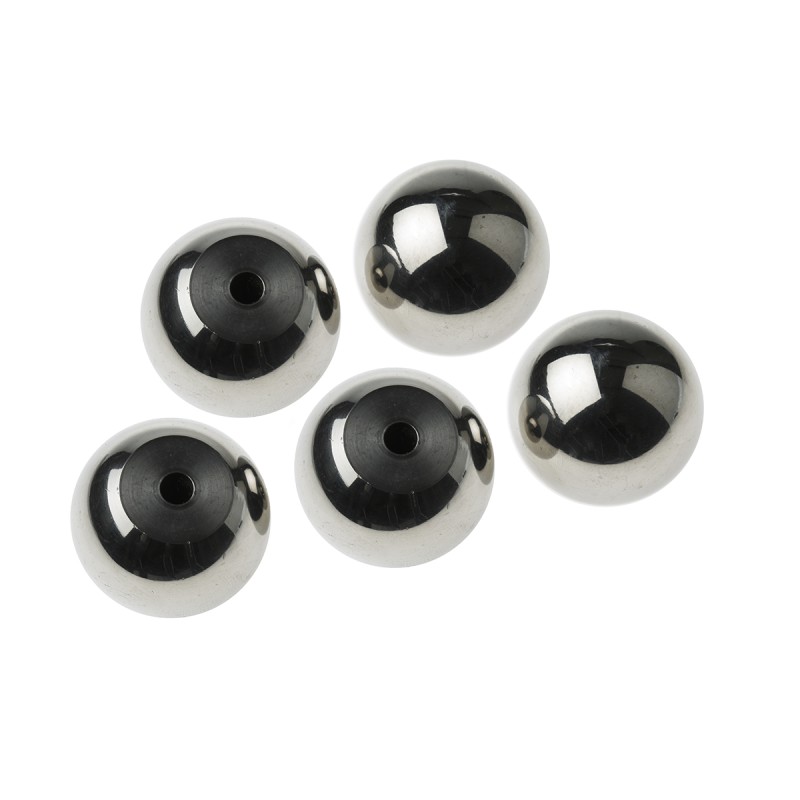 1 Bag of 5 - RS PRO Silver Ball Clamping Knob, M4, Threaded Hole