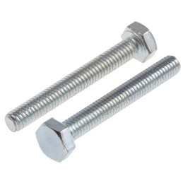 1 Bag of 100 - Zinc Plated Steel Hex, Hex Bolt, M4 x 30mm