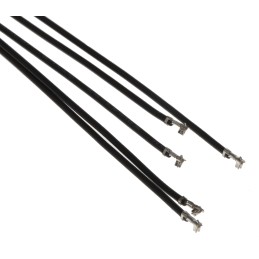 5 pcs - RS PRO Female DF13 to Female DF13 Crimped Wire, 300mm, 0.14mm², Black