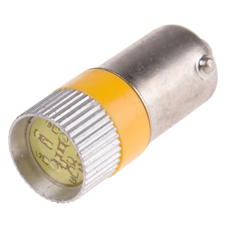 1 pcs - RS PRO Yellow LED Indicator Lamp, 28V dc, BA9s Base, 10mm Diameter, 120/110mcd