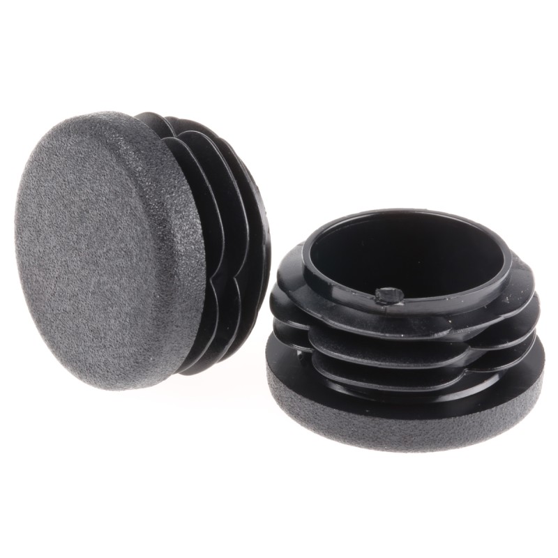 1 Bag of 5 - Rose+Krieger Black Round Tube Plug, 30 mm Strut Profile