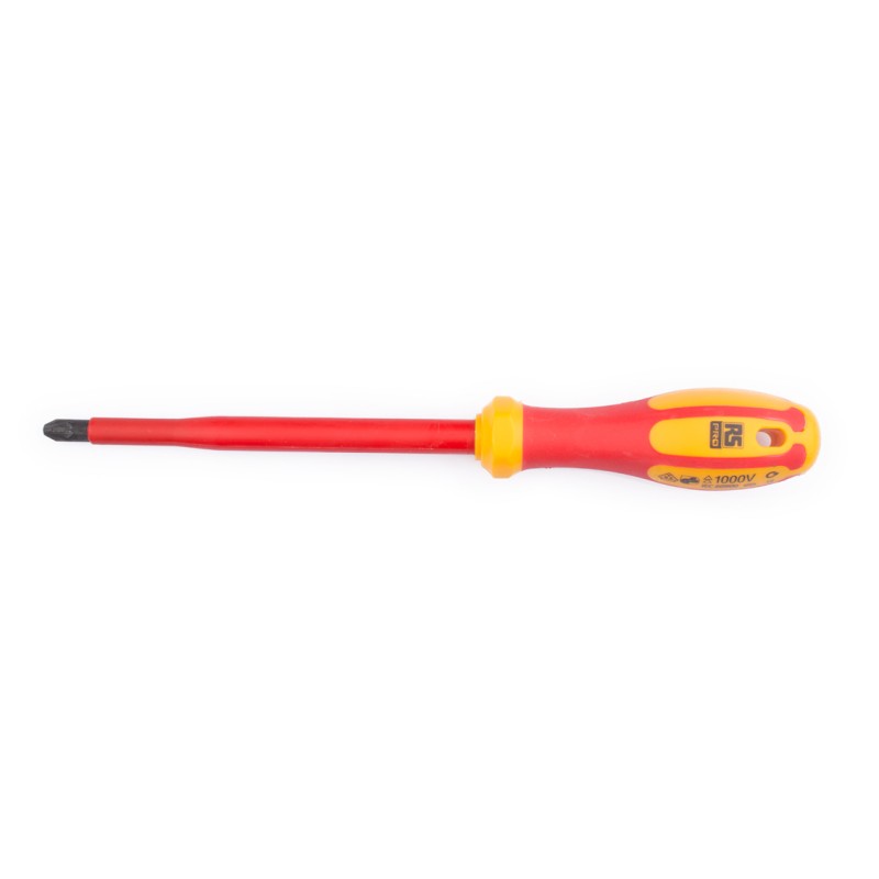 1 pcs - RS PRO Pozidriv Insulated Screwdriver, PZ3 Tip, 150 mm Blade, VDE/1000V, 260 mm Overall
