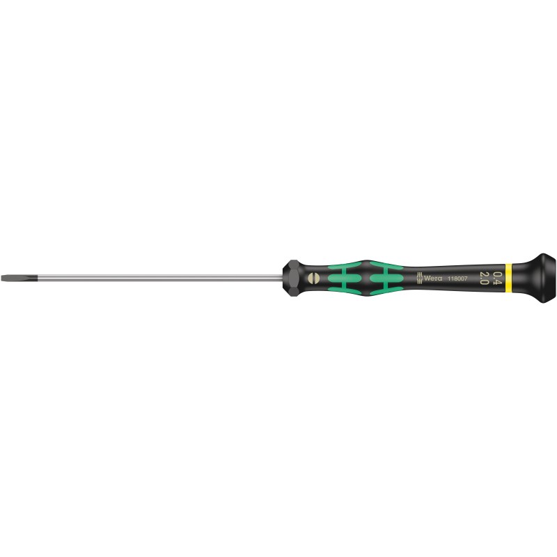 1 pcs - Wera Slotted Precision Screwdriver, 3 x 0.5 mm Tip, 50 mm Blade, 147 mm Overall