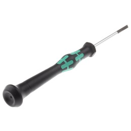 1 pcs - Wera Slotted Precision Screwdriver, 3 x 0.5 mm Tip, 50 mm Blade, 147 mm Overall