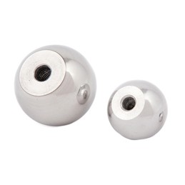 1 Bag of 5 - RS PRO Silver Ball Clamping Knob, M5, Threaded Hole