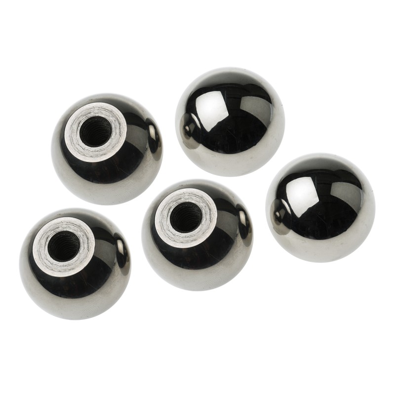 1 Bag of 5 - RS PRO Silver Ball Clamping Knob, M6, Threaded Hole