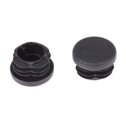 1 Bag of 5 - Rose+Krieger Black Round Tube Plug, 25 mm Strut Profile