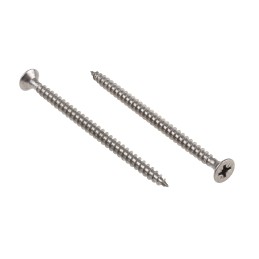 1 Bag of 100 - RS PRO Pozidriv Countersunk Stainless Steel Wood Screw, A2 304, 5mm Thread, 80mm Length