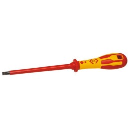 1 pcs - CK Slotted Insulated Screwdriver, 5.5 mm Tip, 125 mm Blade, VDE/1000V, 245 mm Overall
