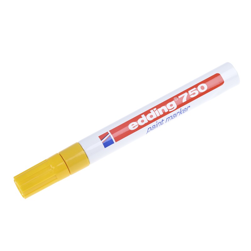 1 pcs - Edding Yellow 2 - 4mm Medium Tip Paint Marker Pen for use with Glass, Metal, Plastic, Wood