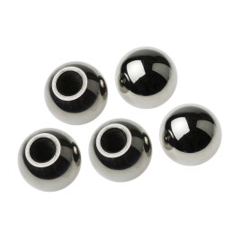 1 Bag of 5 - RS PRO Silver Ball Clamping Knob, M10, Threaded Hole