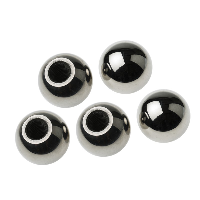 1 Bag of 5 - RS PRO Silver Ball Clamping Knob, M10, Threaded Hole
