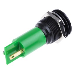 1 pcs - RS PRO Green Panel Mount Indicator, 16mm Mounting Hole Size, Solder Tab Termination