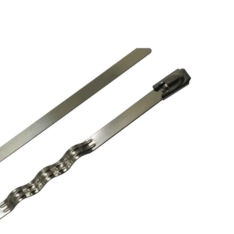 100 pcs - RS PRO Cable Tie, Zig Zag, 150mm x 4.6 mm 316 Stainless Steel