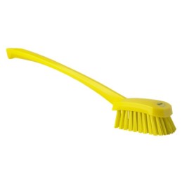 1 pcs - Vikan Hard Bristle Yellow Scrubbing Brush, 36mm bristle length, Polyester bristle material