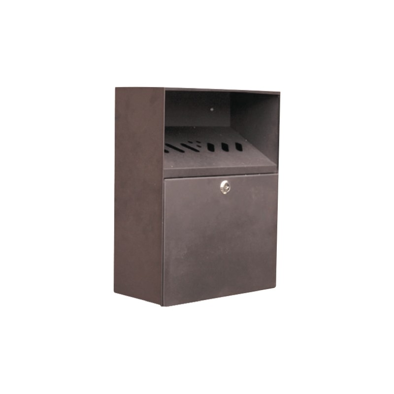 1 pcs - RS PRO Black Steel Wall Mounting Outdoor Ashtray, 140mm x 373mm x 280mm