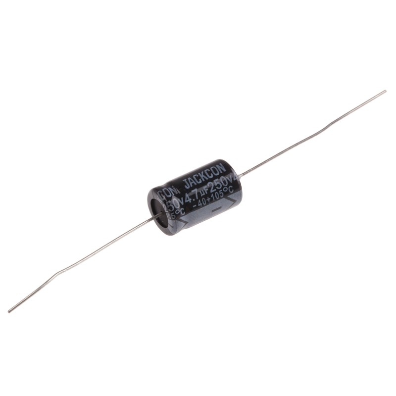 300 pcs - RS PRO 4.7μF Aluminium Electrolytic Capacitor 250V dc, Axial, Through Hole