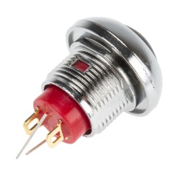 1 pcs - RS PRO Illuminated Miniature Push Button Switch, Momentary, Panel Mount, 13.6mm Cutout, SPST, Yellow LED, 250 V ac @