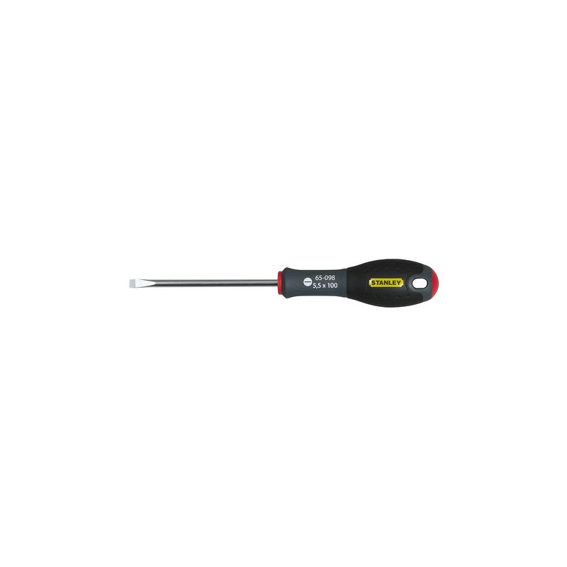 1 pcs - Stanley Slotted Screwdriver, 5.5 mm Tip, 100 mm Blade