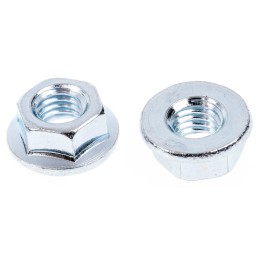 1 Bag of 100 - RS PRO, Bright Zinc Plated Steel Flanged Hex Nut, DIN 6923, M5