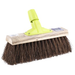 1 pcs - Cottam Broom, Red With Bassine, Cane Bristles for Industrial, Yard